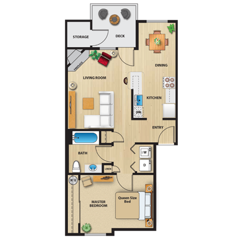 Basalt 1 bed 1 bath 724 sf